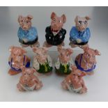 A collection of Wade Natwest pigs (9)