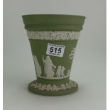 Wedgwood Jasper green flower pot (height