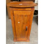 Modern stained pine single door wine side cabinet