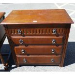 Oak old charm style chest of 4 drawers