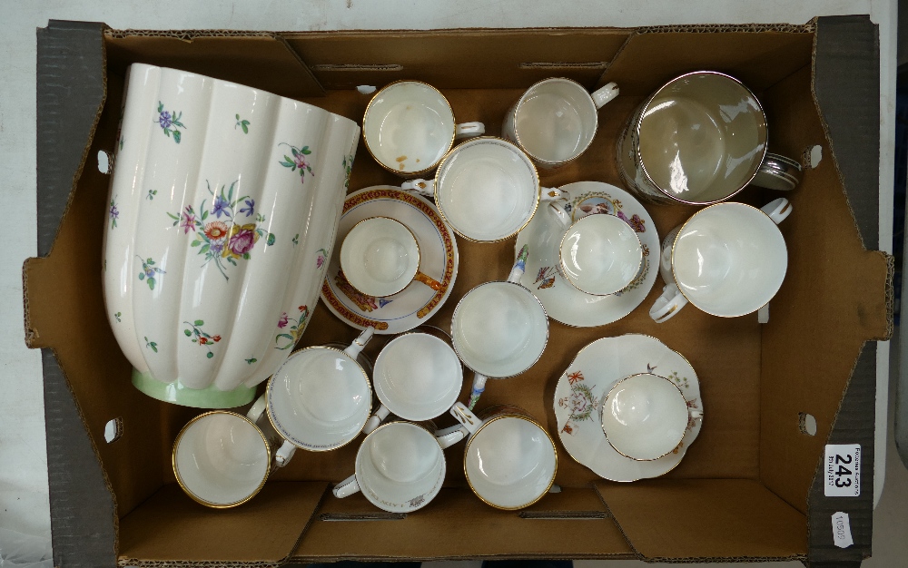 A collection of mixed items to include Old Bristol porcelain reproduction Clarice Cliff ribbed
