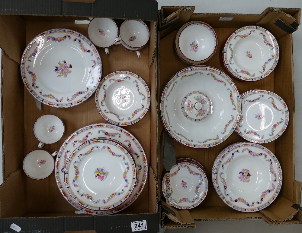 A large collection of Minton floral decorated tea and dinnerware in the Minton Rose design to