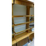 Large 4-tier display cabinet with illuminating glass shelving and lockable storage cabinet to