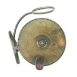 Mallochs patent vintage brass fishing reel made for C Harlow & co The Strand,