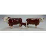 Beswick Hereford Family comprising Bull 1363A,