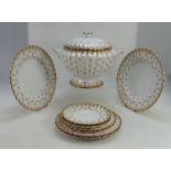 A good collection of Spode dinnerware in the Fleur de Lys Gold pattern to include dinner plates,