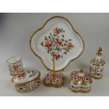 Royal Crown Derby Honeysuckle ladies dressing table set (6)