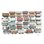 A collection of plastic modelled rolling stock.