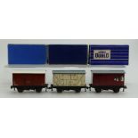 Hornby Dublo D1 00 Gauge Fish Van 32035, Horse Box 32060 and Meat Van,