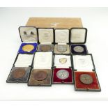 A collection of medals awarded for Beekeeping including 9ct gold & enamelled medal Brotherhood of