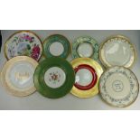 A collection of Minton gilded plates including prototypes,