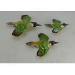 Beswick set of graduated wall plaques as Green Woodpeckers 1344-1,