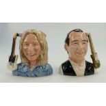 Royal Doulton pair of mid size character jugs Francis Rossi D6961 and Rick Parfitt D6942 limited