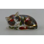 Royal Crown Derby paperweight Catnip Kitten with gold stopper exclusive for collectors guild