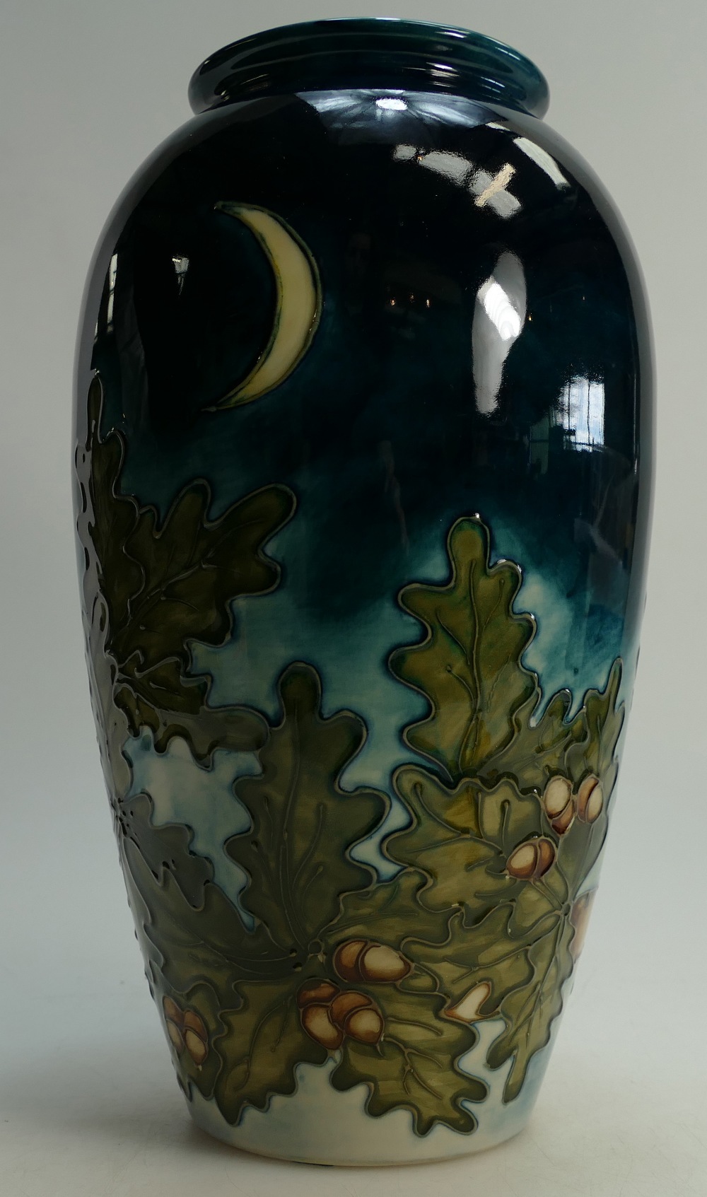 Moorcroft very large eagle owl vase by Sally Tuffin limited edition height 31.