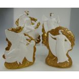 A set of Minton figures from the Zeus collection comprising Leda and the Swan,