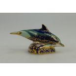 Royal Crown Derby Paperweight Lyme Bay Baby Dolphin,