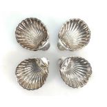 Set of 4 silver shell dishes Sheffield 1910 - 281.