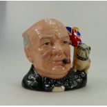 Royal Doulton large character jug Winston Churchill D6907,