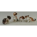 Royal Doulton early Playful Kittens models HN2580, HN2583,