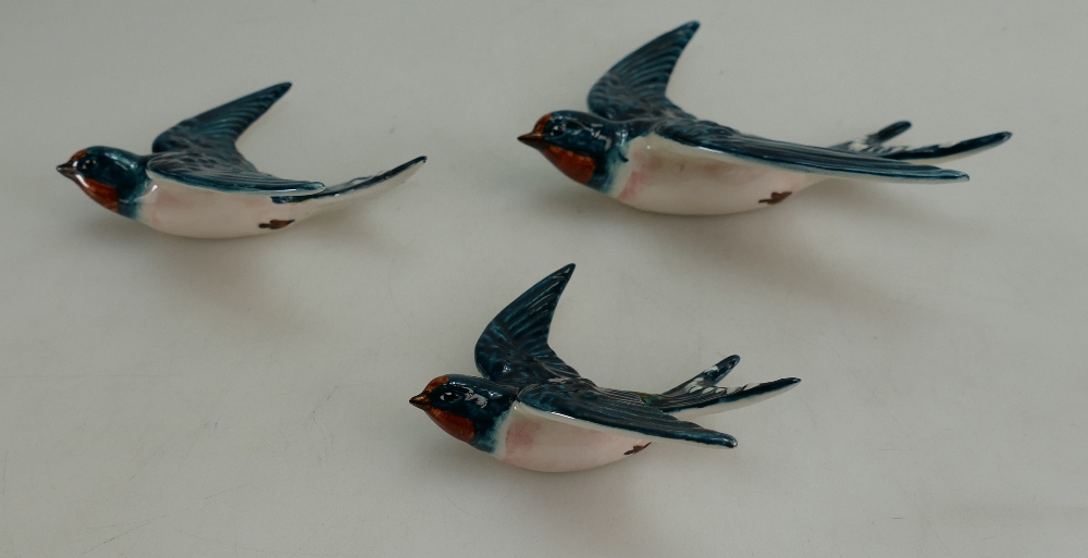 Beswick graduated set of Swallow wall plaques comprising 757-1, - Image 3 of 3