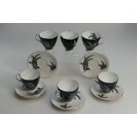 Royal Albert set of 6 night and day cups and saucers