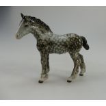 Beswick early shire foal 1053 in rocking horse grey colours ( rear leg re-stuck and one ear missing