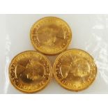 Three 1967 gold full sovereigns (3)
