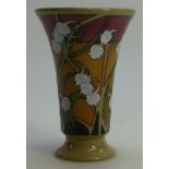 Moorcroft Trumpet vase in Fleurs Deco design by Vicky Lovatt height 15.