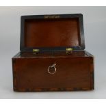 Early 19th Century Inlaid Walnut Tea caddy