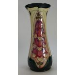 Moorcroft large vase decorated in the foxglove design,