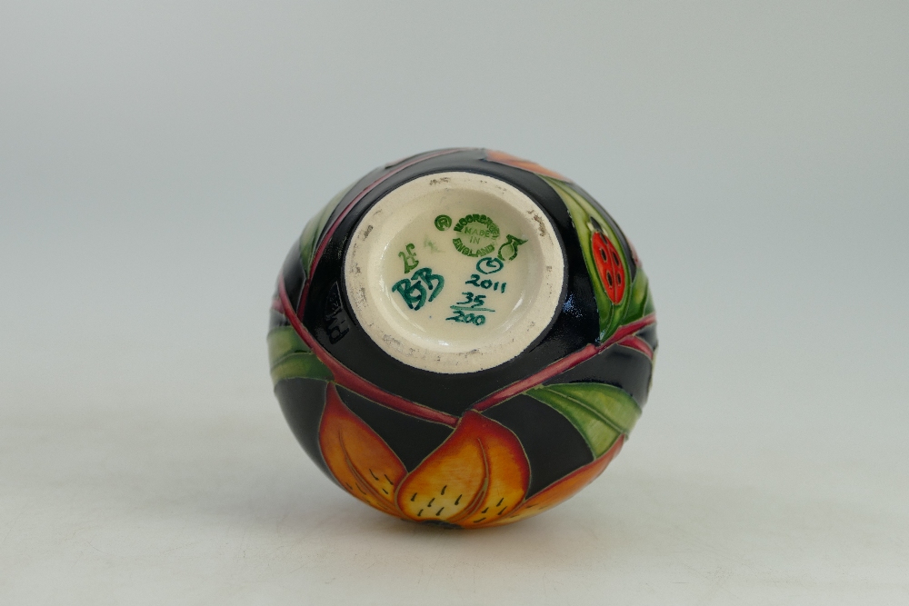 Moorcroft vase decorated in the Tigris Lilies design by Rachel Bishop 2011, - Image 3 of 4