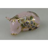 Royal Crown Derby paperweight Plumstead Piglet