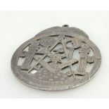 A Silver Masonic medallion, hallmarked for London 1783, diameter 6.