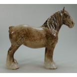 Beswick rare Shire Horse 818 in Strawberry Roan colour way