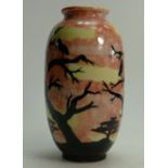 Cobridge Stoneware large vase with African Sunrise design height 21.