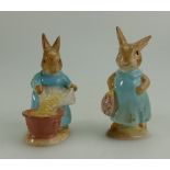 Beswick Beatrix Potter figures Miss Flopsy Bunny and Cecily Parsley both BP2 (2)