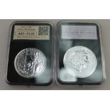 Silver commemorative proof coins Queen Elizabeth II 2012 Britannia (32.
