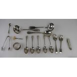 A collection of silver cutlery (134.