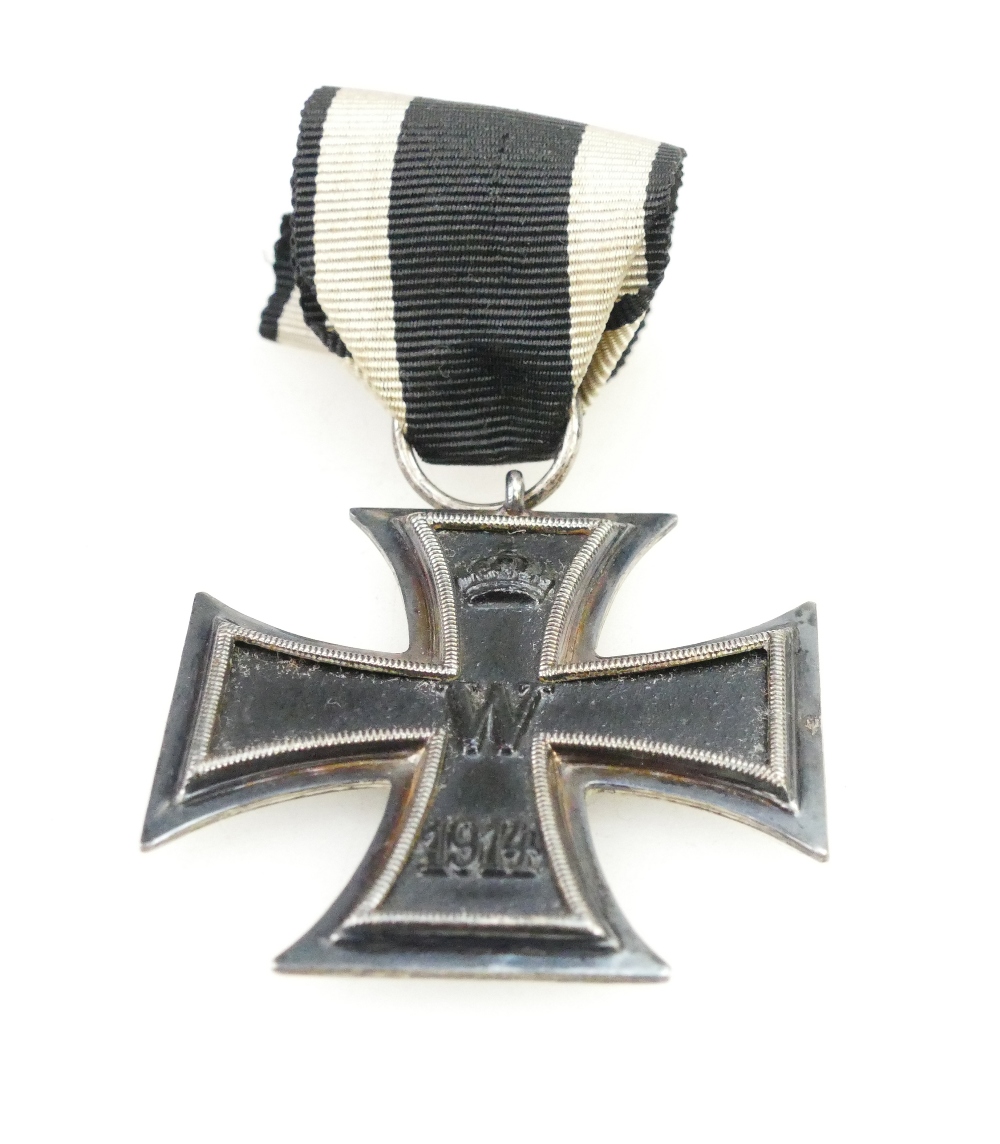 German hallmarked Silver 1914 Iron Cross - Image 2 of 2