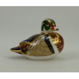 Royal Crown Derby Paperweight Carolina Duck,