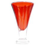 Waterford Wedgwood red crystal large vase,