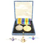 A pair of medals awarded to 293686 Lead.A.MC. W.G.Busst.