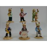 A collection of Royal Doulton Bunnykins figures from the Jazz Band Collection to include Trumpet