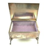 Silver jewellery box on stand