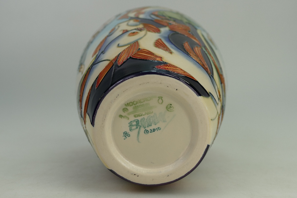 Moorcroft vase decorated in the Duckpond design, limited edition of 50 by Emma Bossons, height 31. - Image 2 of 3