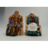 Royal Doulton figures Uncle Ned HN2094 and Forty Winks HN1974 (2)