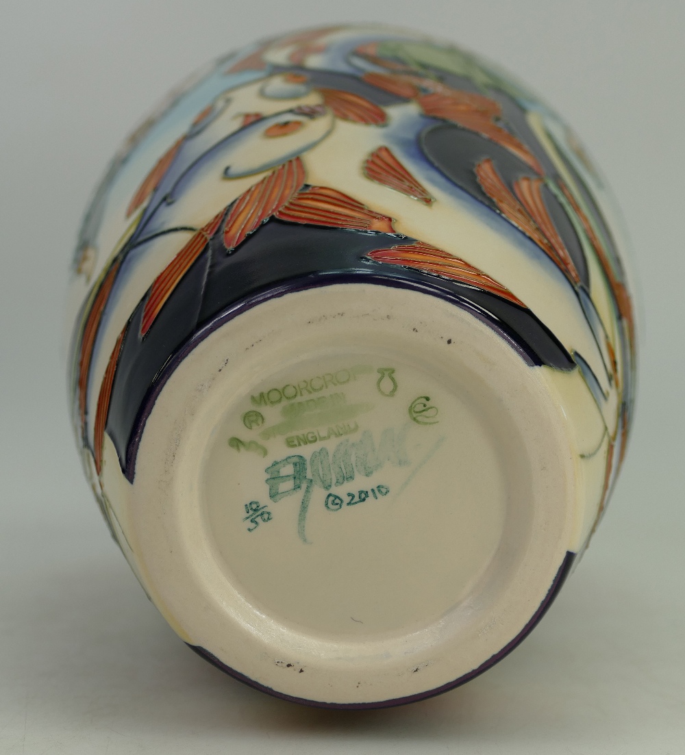 Moorcroft vase decorated in the Duckpond design, limited edition of 50 by Emma Bossons, height 31. - Image 3 of 3