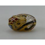 Royal Crown Derby paperweight Country Mouse with gold stopper (boxed)