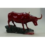 Royal Doulton flambe model of a Water Buffalo BA59 from the Burslem Artwares collection,